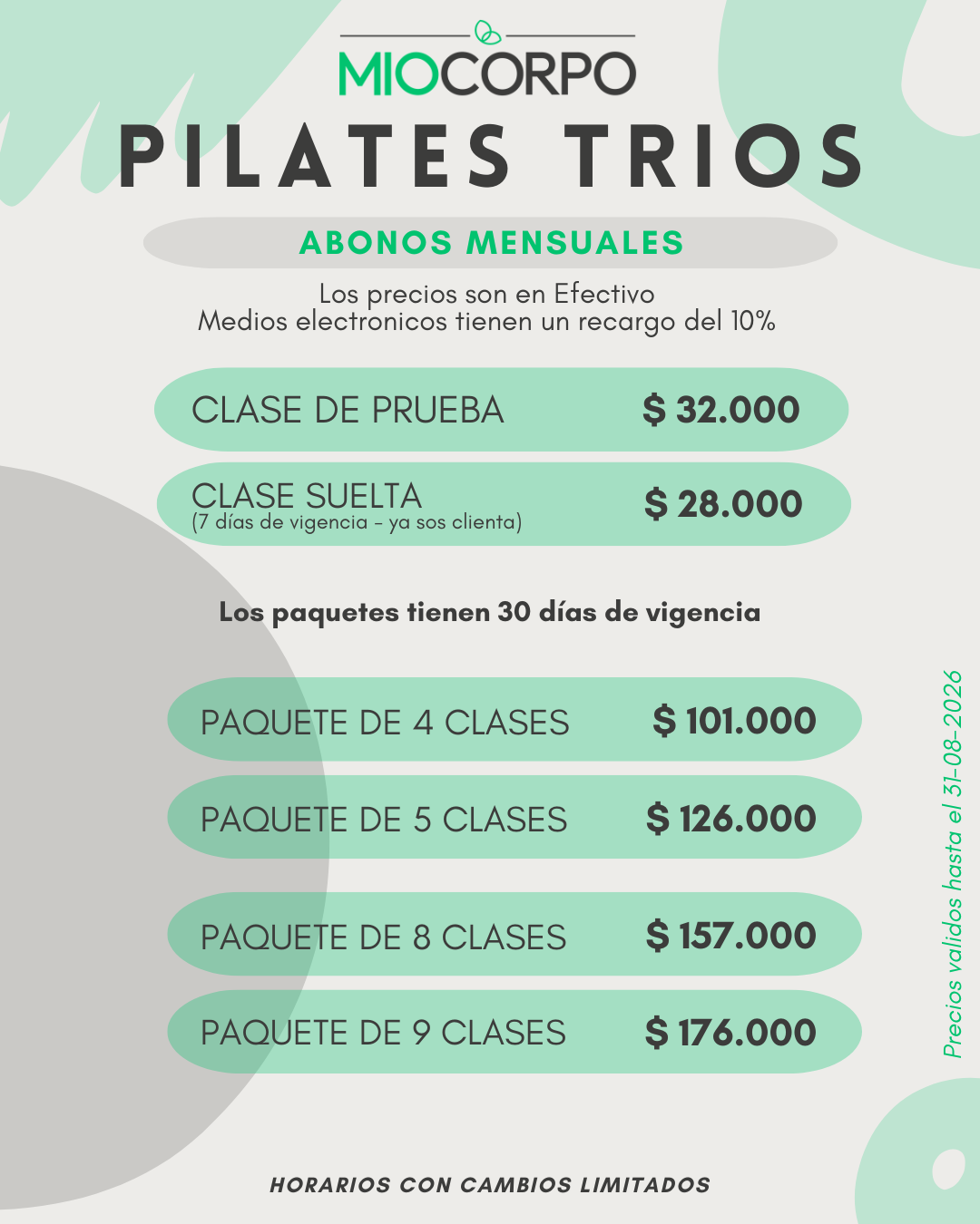 Precios tríos